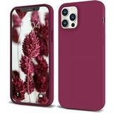 IceSword iPhone 12 and 12 Pro Thin Shockproof Case Premium Cover Wine Red 6.1