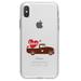 DistinctInk Clear Shockproof Hybrid Case for iPhone X / XS (5.8 Screen) - TPU Bumper Acrylic Back Tempered Glass Screen Protector - Valentine Truck Red Love Heart Arrow