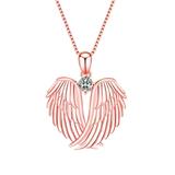 Floleo Clearance Angel-Wings Necklace Angel-Wings Pendant Birthstone Necklace For Women Jewelry