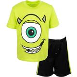 Disney Pixar Monsters Inc. Mike Toddler Boys T-Shirt and Mesh Shorts Outfit Set Toddler to Big Kid