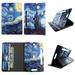 Starry Night tablet case 8 inch for universal 8 8inch android tablet cases 360 rotating slim folio stand protector pu leather cover travel e-reader cash slots