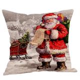 PhoneSoap Christmas Ornaments Doll Pillow Covers Santa Claus Pillowcase Colorful