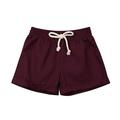 Canrulo Casual Baby Toddler Boy Girl Cotton Shorts Kids Summer Trousers PP Pants Wine Red 2-3 Years