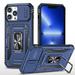Drop Resistant Case for iPhone 8 Plus/iPhone 7 Plus 5.5 Inch Heavy Duty Camera Slide Shockproof Cover with Rotated Ring Kickstand Case for iPhone 8 Plus/iPhone 7 Plus Navyblue