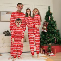 Family Christmas Pajamas Matching Sets Esho Christmas Matching Jammies for Dad Mom Kids Baby Parent-Child Family Matching Holiday Xmas Sleepwear Set