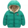Baby Kids Hooded Winter Late Autumn Coat Puffer Down Jacket Windproof Fleece Lined Boys Girls Outfit Coat 5 Colors