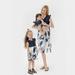 KAWELL Matching Family Outfits Floral Printed Sleeveless Tank Maxi Dress for Mother and Daughter