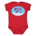 Inktastic Ski Red Skis And Snow In An Oval Boys or Girls Baby Bodysuit