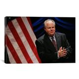 Winston Porter Political Rush Limbaugh Portrait Photographic Print on Canvas Canvas, Cotton in Black/Red | 12 H x 18 W x 1.5 D in | Wayfair