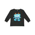 Inktastic Cute Monster Blue Monster Funny Monster Horns Boys or Girls Long Sleeve Toddler T-Shirt