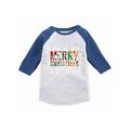 Awkward Styles Girls Boys Ugly Christmas T-Shirt Merry Xmas Toddler Raglan Shirt