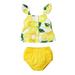 Infant Baby Girls Clothes Newborn Baby Girls Summer Short Outfit Sets 3 Months Sling Lemon Tops Elastic Brief Shorts 2PCS Set Yellow