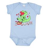 Inktastic Raptor Destroying Heart Chocolate Box Boys or Girls Baby Bodysuit