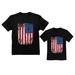4th of July Vintage USA Flag Patriotic Shirts Father & Child Matching Set Outfit Dad Black XX-Large / Toddler Black 3T