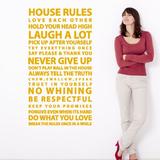 Charlton Home® House Rules Quote Wall Decal Vinyl in Orange/Yellow | 24 H x 13 W in | Wayfair FC4746108103413D9B7F34DFEB8A3415