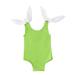 Fesfesfes Toddler Kids Baby Girls Lace Up Straps Swimsuit Solid Color Swimsuit Open Back One-piece Bathingsuit Swimdress