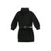 Toddler Kids Baby Girl Long Sweater Dress with Belt High-Neck Long Sleeves Knitted Sweater Dress Clothes Outfit