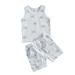 Xingqing Newborn Infant Baby Boy Shorts Set Camisole Tank Top Jogger Shorts Outfit 2Pcs Summer Casual Clothes