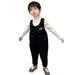 nsendm Romper Child Kids Toddler Toddler Baby Boys Girls Sleeveless Solid Jumpsuit Cotton Rompers Boy Black 4-5 Years