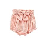 JINSIJU Infant Girl Summer Clothes Outfit Bloomers Pants Toddler Plaid Print Ruffle Shorts Underwear Baby Boutique Clothing (Black 3-6 Months)