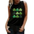 Sleeveless for Womens St Patrick s Day T-Shirt Workout Tank Top Summer Funny Graphic Casual Tops Athletic Tee