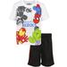 Marvel Avengers Spider-Man Iron Man Hulk Toddler Boys T-Shirt and Mesh Shorts Outfit Set Toddler to Little Kid
