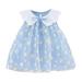 TAIAOJING Girls Dress Sleeveless Summer Dress Ruffles Solid Toddler Baby Print Vest Dress Party A-Line Dresses