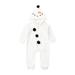 Toddler Baby Boy Girl Christmas Romper Fleece Hoodie Snowman Jumpsuit Bodysuit Xmas Costumes Cosplay Clothes