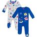 Pinkfong Baby Shark Newborn Baby Boys 2 Pack Zip Up Sleep N Plays Newborn to Infant