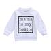 Mialoley Baby Sweatshirts Tops Long Sleeve Letter Print Loose Pullover