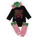 Newborn Kid Baby Girl Boy Romper T-shirt Pants Tutu Dress Outfits Christmas