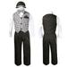 New Baby Boy Toddler Eton Formal Vest Set Suits Outfits Brown S M L XL 2T 3T 4T