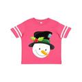 Inktastic Snowman With Hat Carrot Nose White Snowman Boys or Girls Toddler T-Shirt