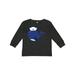 Inktastic Navy Blue Whale With Sailor Hat Sailor Whale Boys or Girls Long Sleeve Toddler T-Shirt