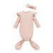 Seyurigaoka Babyâ€™s Solid Color Full Wrapped Sleeping Bag Hair Band Suit