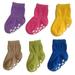 Meso Unisex Children 6 Pairs Pack Non Slip Pure Cotton Socks 0Y-1Y Random Color