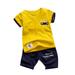 Baby Toddler Boy Cat Short Sleeve T-shirt & Shorts 2pc Outfit Set