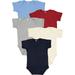 Rabbit Skins Baby Bodysuits Girls & Boys Newborn to 24 Months 5-Pack Set Snap Closure Multi-color Cotton Retro Americana: Carolina Blue/ Garnet/ Heather/ Natural/ Navy Newborn