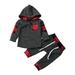 Multitrust Baby Boy Girl Plaid Pocket Long Sleeve Hoodie Sweatshirt +Long Pants