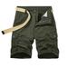 Juebong Black Cargo Shorts for Men Men Casual Solid Zipper Button Pockets Cropped Running Shorts X-Large Army Green