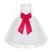 Ekidsbridal White Floral Lace Junior Flower Girl Dress Christening Communion Gown for Church Toddlers LG7noFT M