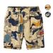 Gyratedream Baby Boys Camouflage Elastic Waist Cargo Shorts with Pocket for Toddler 1-6T