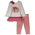 Bonnie Jean Fall Thanksgiving Pumpkin Legging Set Outfit Baby Toddler and Little Girls 0-3 Months - 6X
