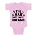 Awkward Styles The Man Of Your Dreams Short Sleeve Bodysuit for Baby Valentine s Day One Piece Valentine s Day Gifts for Baby Boy Valentine s Day Baby Romper Cute Gifts for Boys Mom Baby Boy Bodysuit