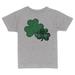TeesAndTankYou Leopard and Plaid Pattern Shamrocks St. Patrick s Day Toddler Kids T-Shirt 4T Heather Grey