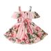 dmqupv White Christmas Dress Girls Ruffle Party Slip Casual Baby Kids Toddler Birthday Dresses for Girls 5 Years Old Pink 3-4 Years