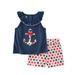 Kids Headquarters Infant Girls Anchor Shirt & Star Shorts Patriotic Outfit 18m