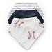 Baseball Patch Sports Fabric Bandana Baby Bibs (3 Pack Set) by Sweet Jojo Designs