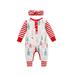 Winter Savings Clearance! Suokom Baby Boys Girls Bodysuit Infants Pure Cotton Coverall Christmas Print Striped Long Sleeve Pants Romper Jumpsuit with Headband Baby Clothes Essentials (0-18 Months)