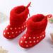 Baby Kids Boys Girls Snow Boots Cozy Fur Non Slip Toddler First Walker Outdoor Winter Shoes 0-18M(Toddler/Little Kid)